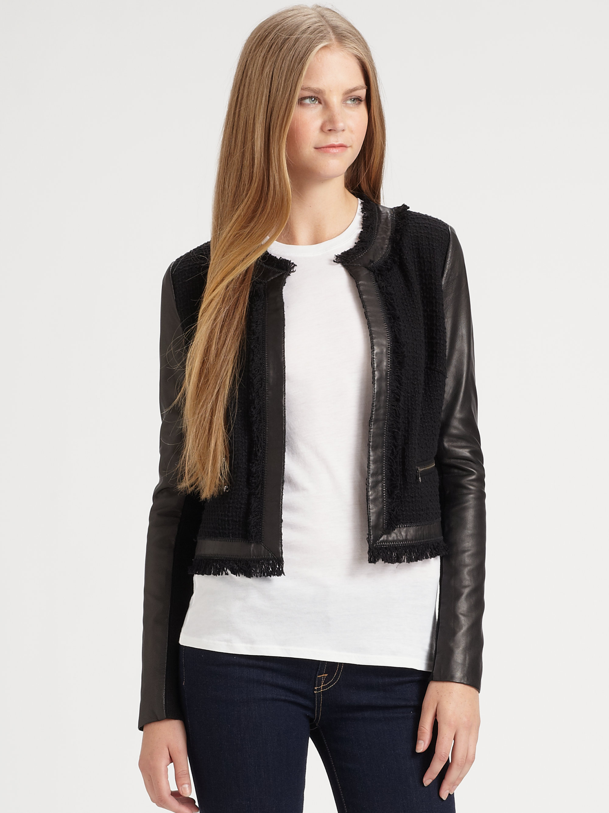 rebecca taylor leather jacket