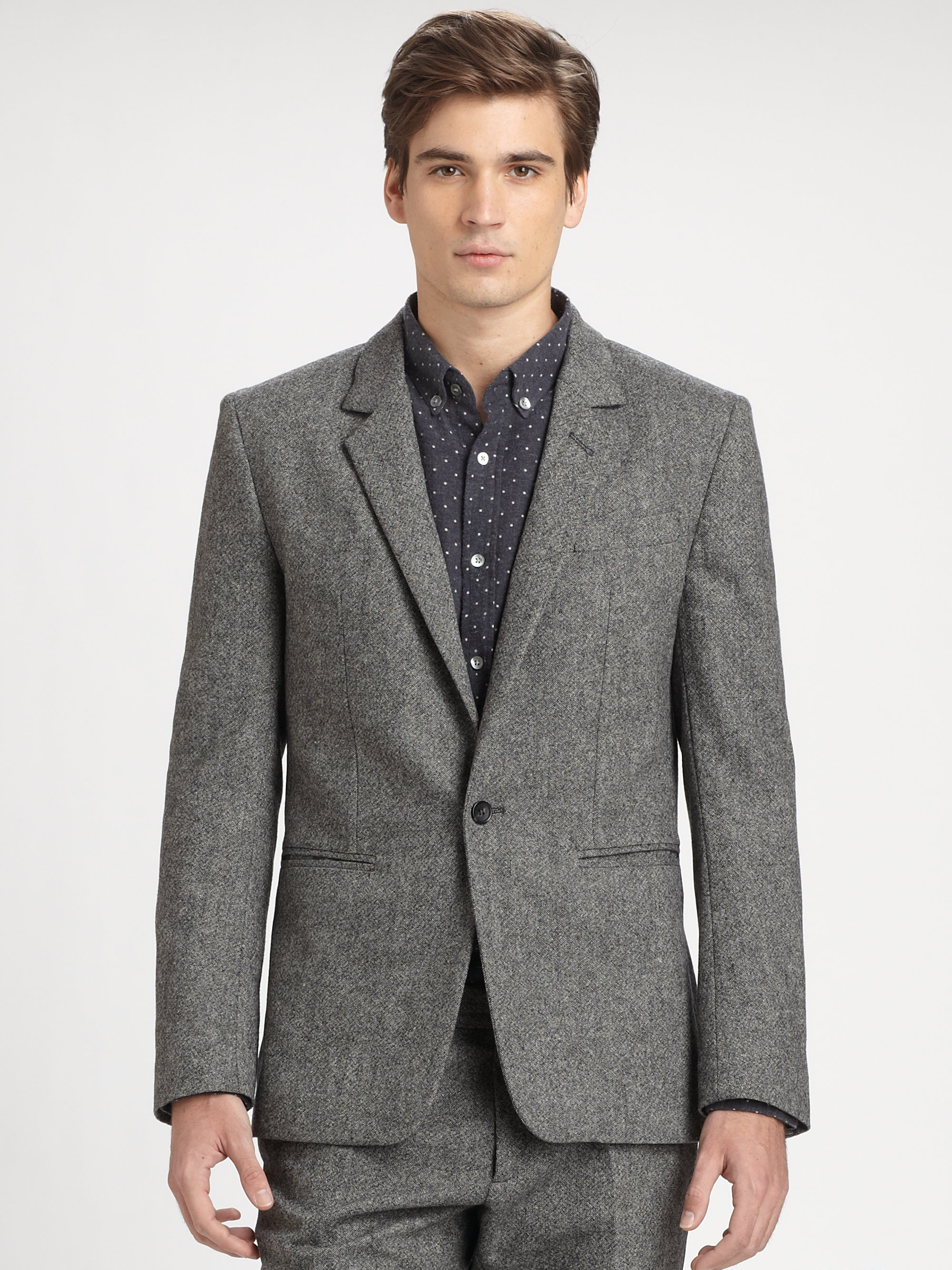 Lyst - Surface To Air One-Button Suit Jacket in Gray for Men