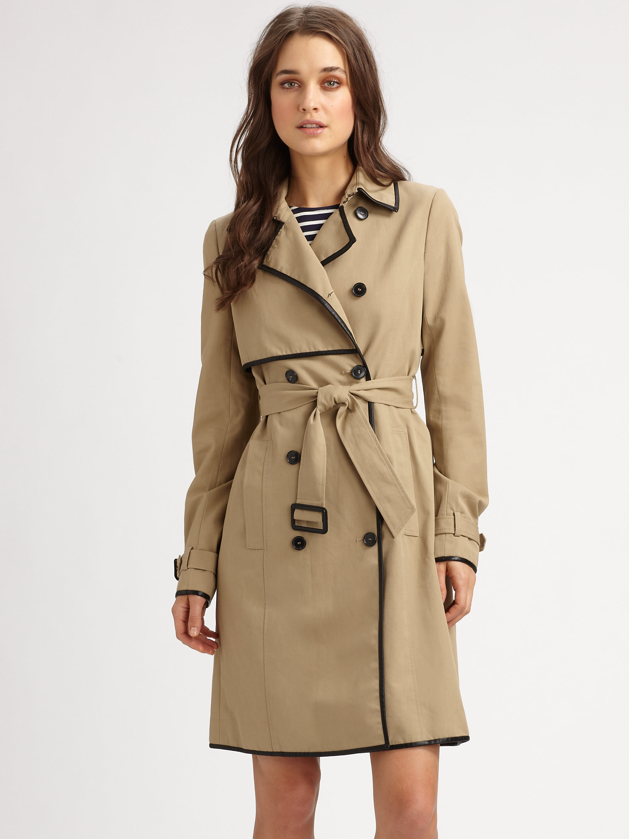 Theory Giora Trench Coat in Khaki (Natural) - Lyst