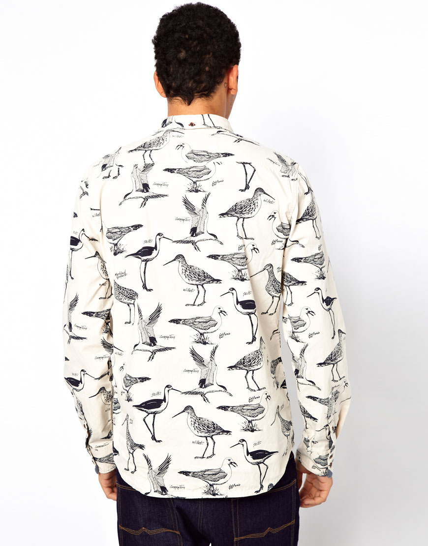Vans Shirt with All Over Bird Print in 