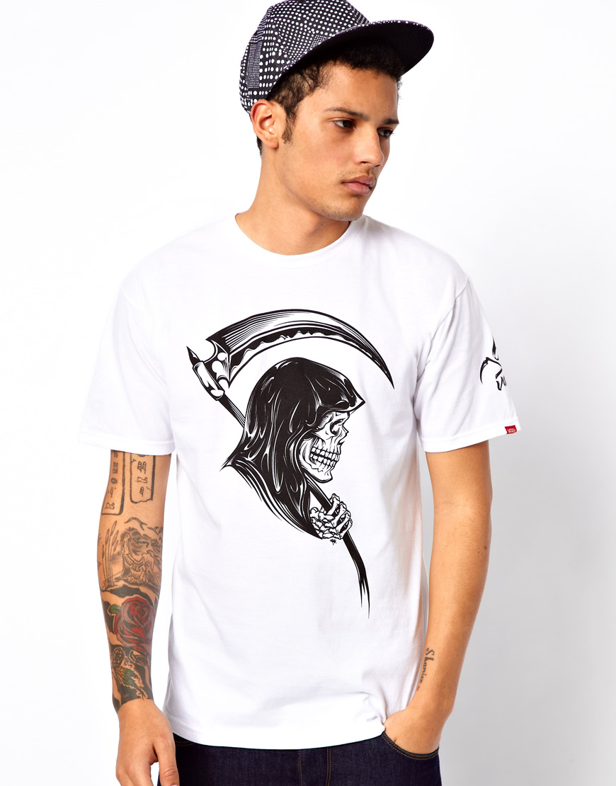 Vans Tshirt Scythe Reaper Print in 