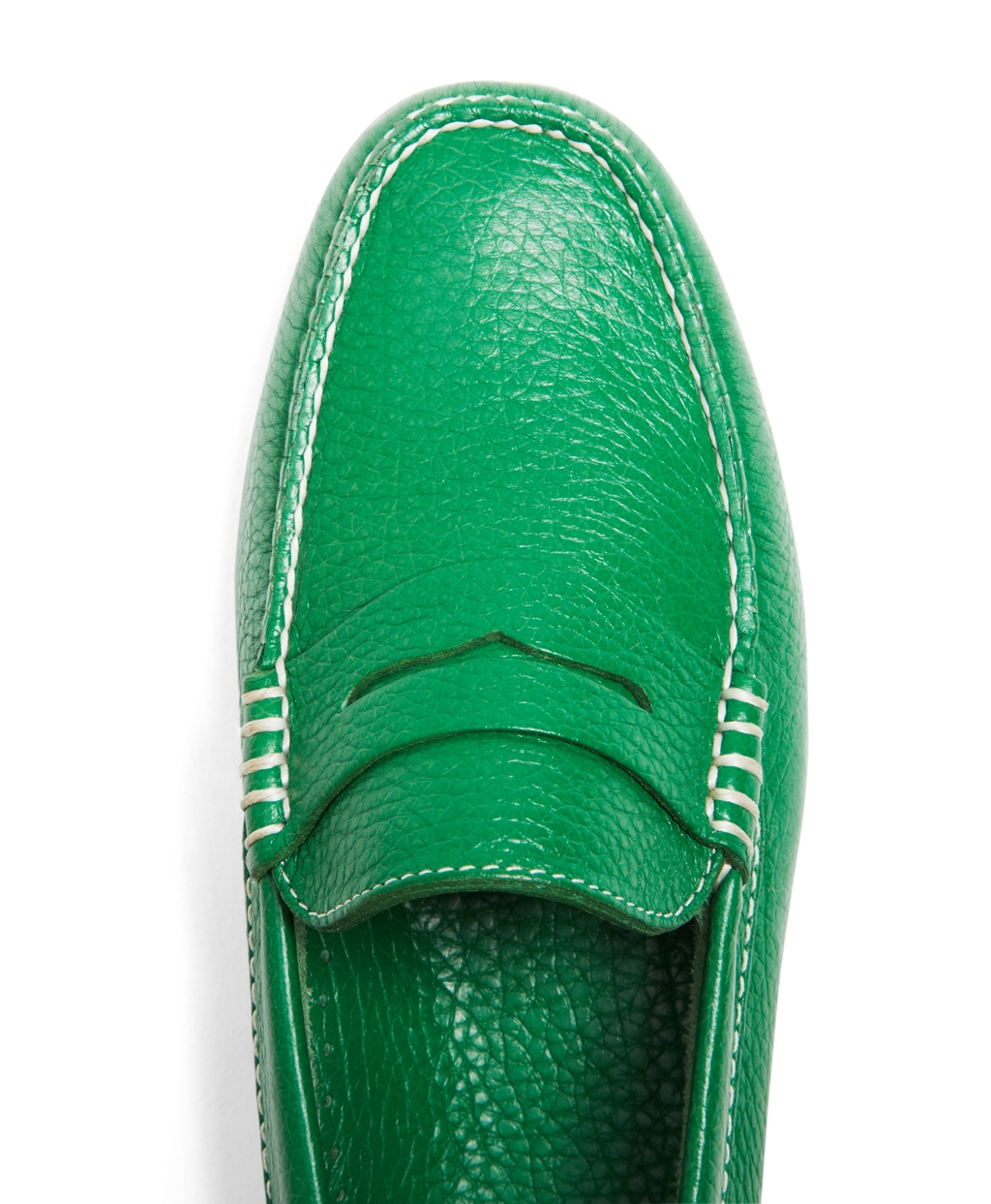Brooks Brothers Pebbled Calfskin Driving Moccasin in Green Lyst