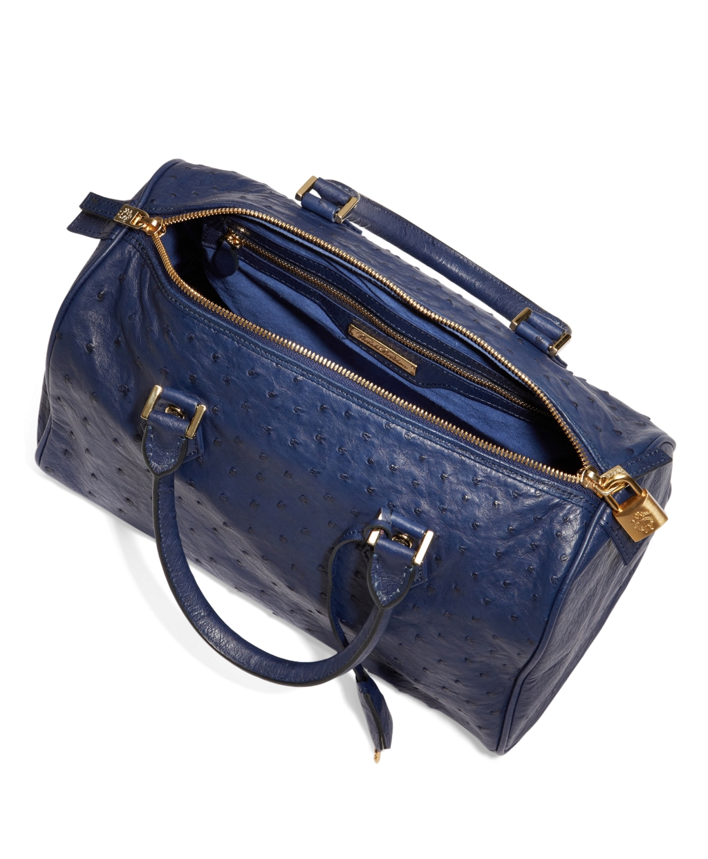 Lyst Brooks Brothers Ostrich Barrel Bag in Blue