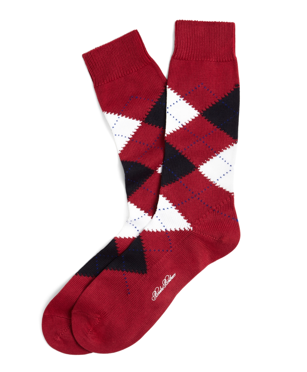 Brooks Brothers Argyle Crew Socks in Red for Men | Lyst
