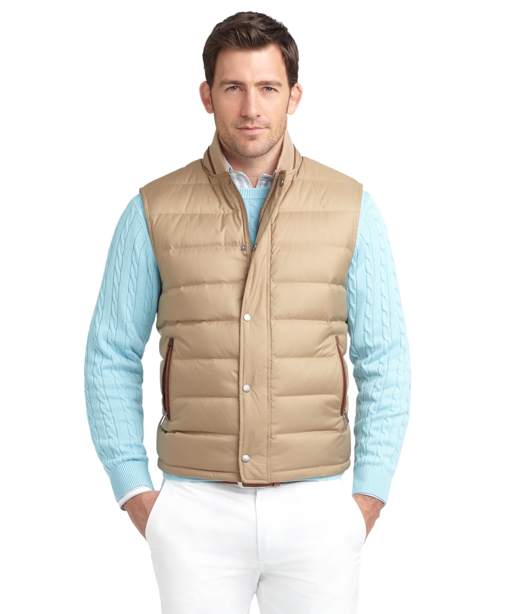 Lyst Brooks Brothers Mason Quilted Vest in Brown for Men