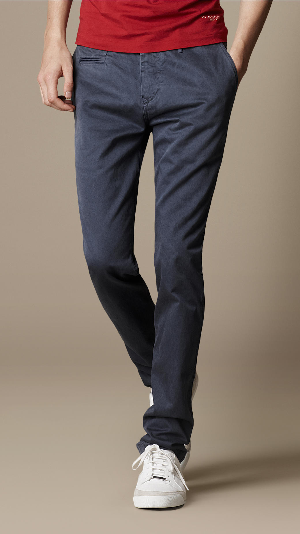 skinny fit cotton chinos