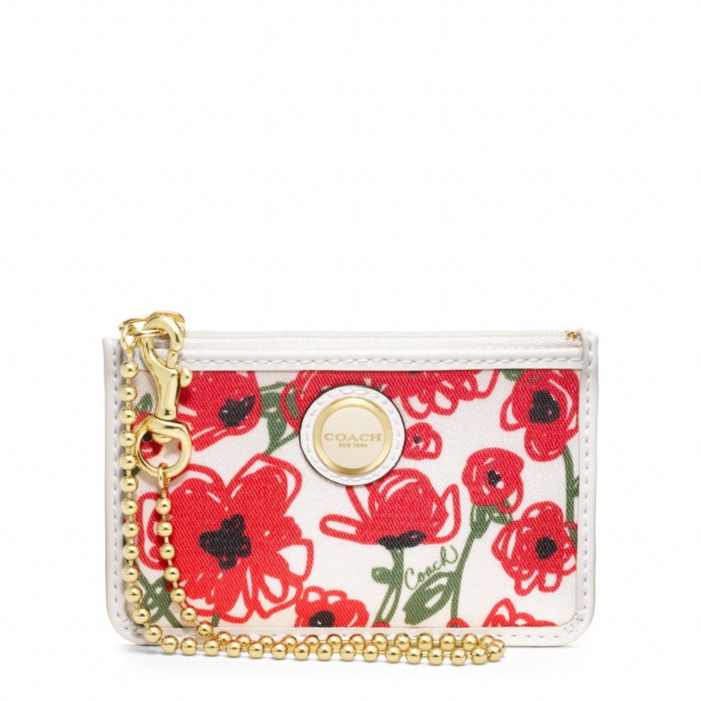 COACH Poppy Floral Print Id Skinny Wallet in White Lyst