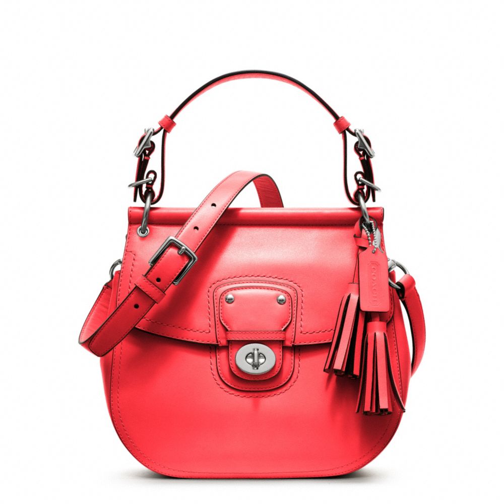 COACH Legacy Leather Willis in sv/Bright Coral (Pink) - Lyst