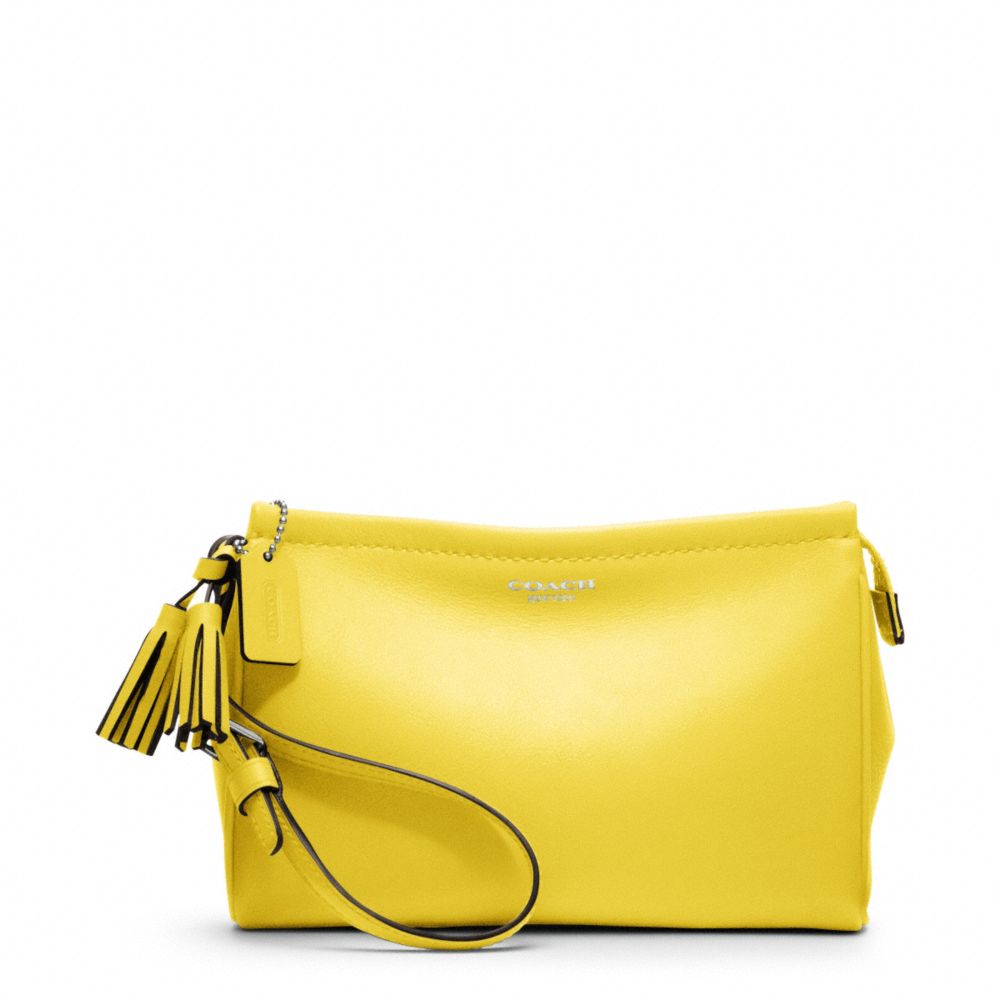 COACH Legacy Leather Large Wristlet in Yellow | Lyst