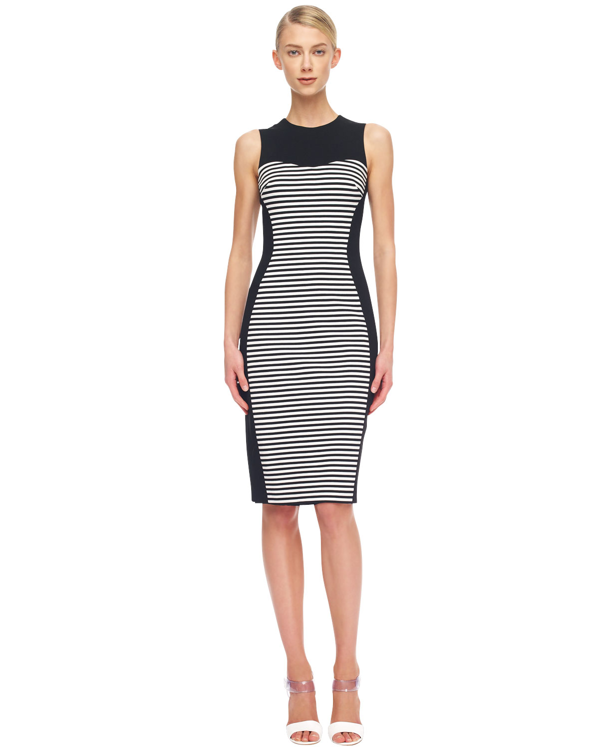 michael kors dress black and white