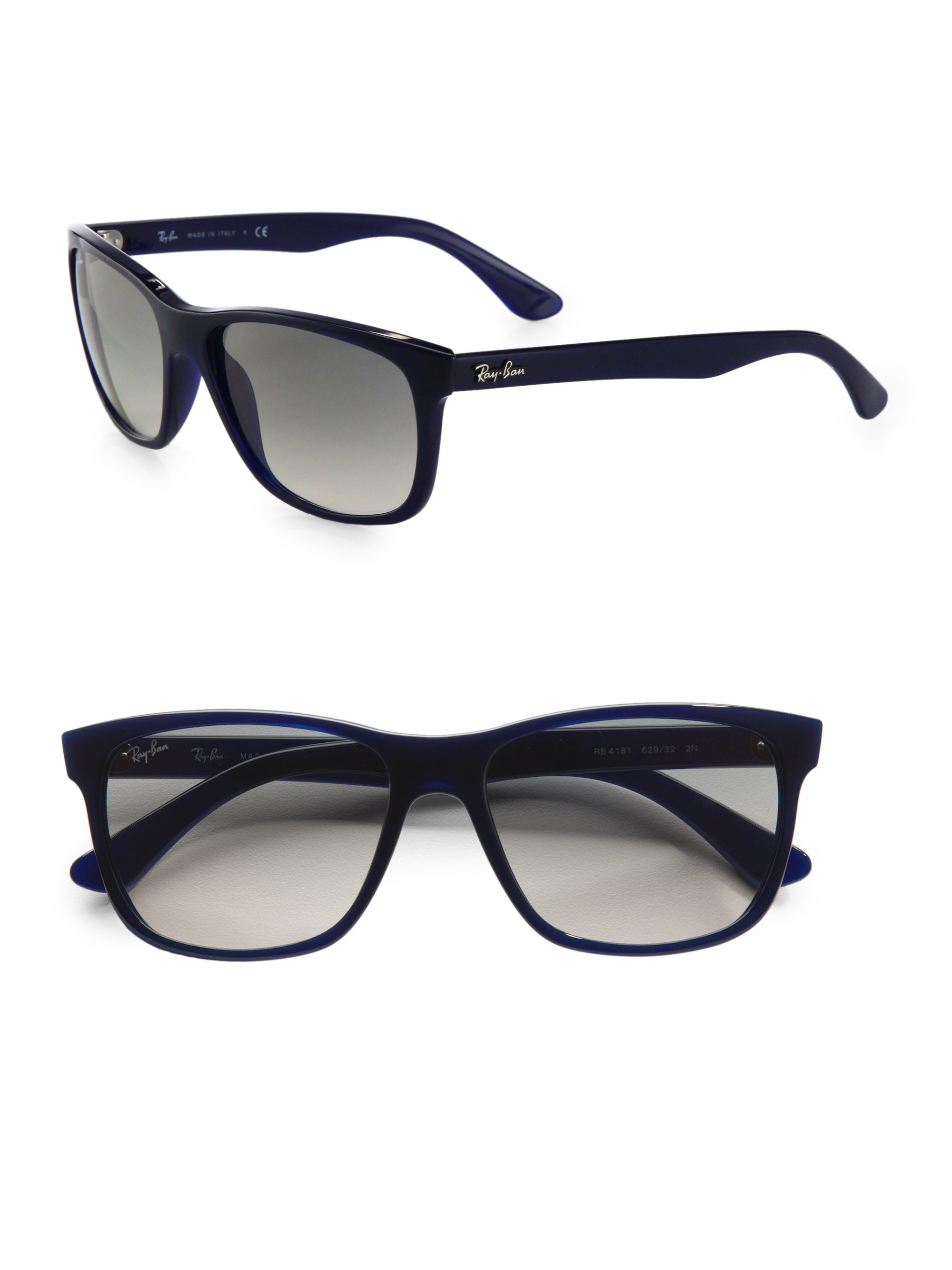 Ray-Ban Square Top Acetate Sunglasses in Black | Lyst