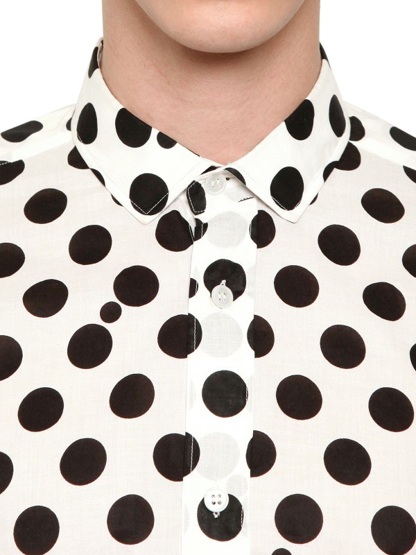 large polka dot shirt mens