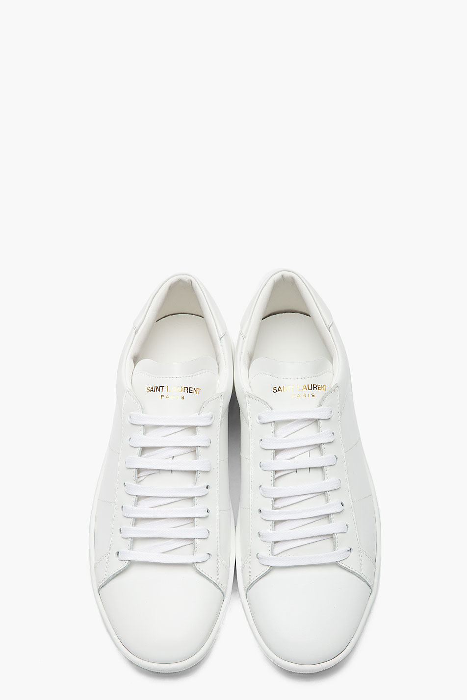 white leather low top