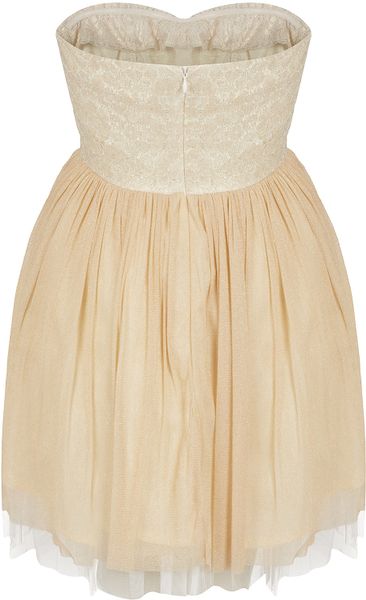 Topshop Lace Corset Dress By Oh My Love in Beige (cream) | Lyst