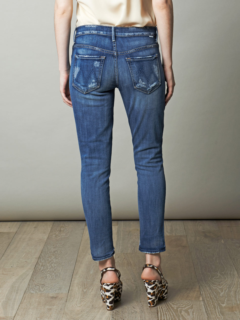 Mother Skinny Not Skinny Midrise Skinny Jeans in Blue | Lyst