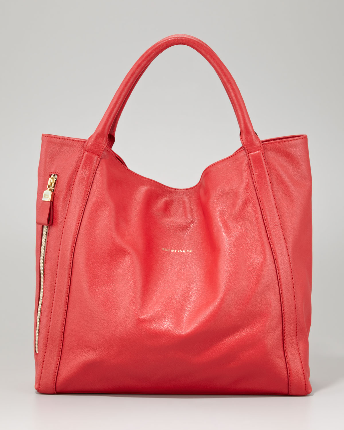 See By Chloé Harriet Leather Tote Bag In Red Lyst Gallery