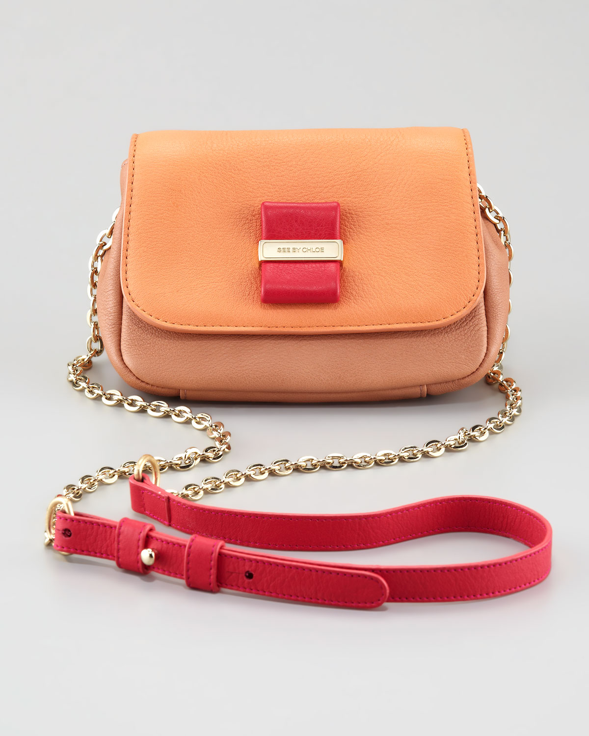 See by chlo Crossbody Rosita Mini Chain in Red (nougat) | Lyst  