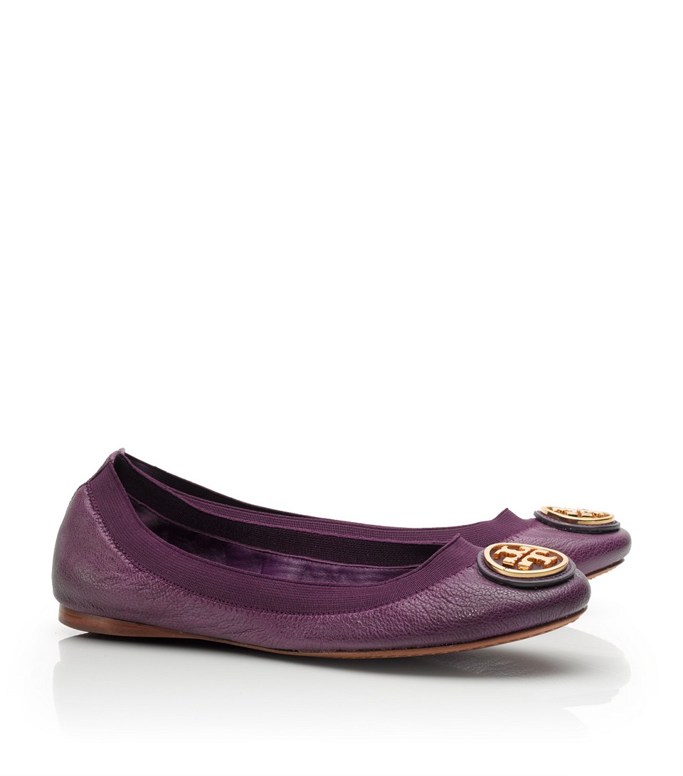 tory burch purple ballet flats