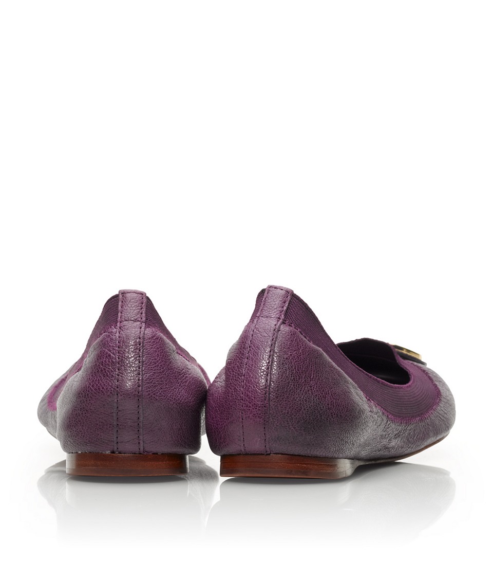 tory burch purple ballet flats