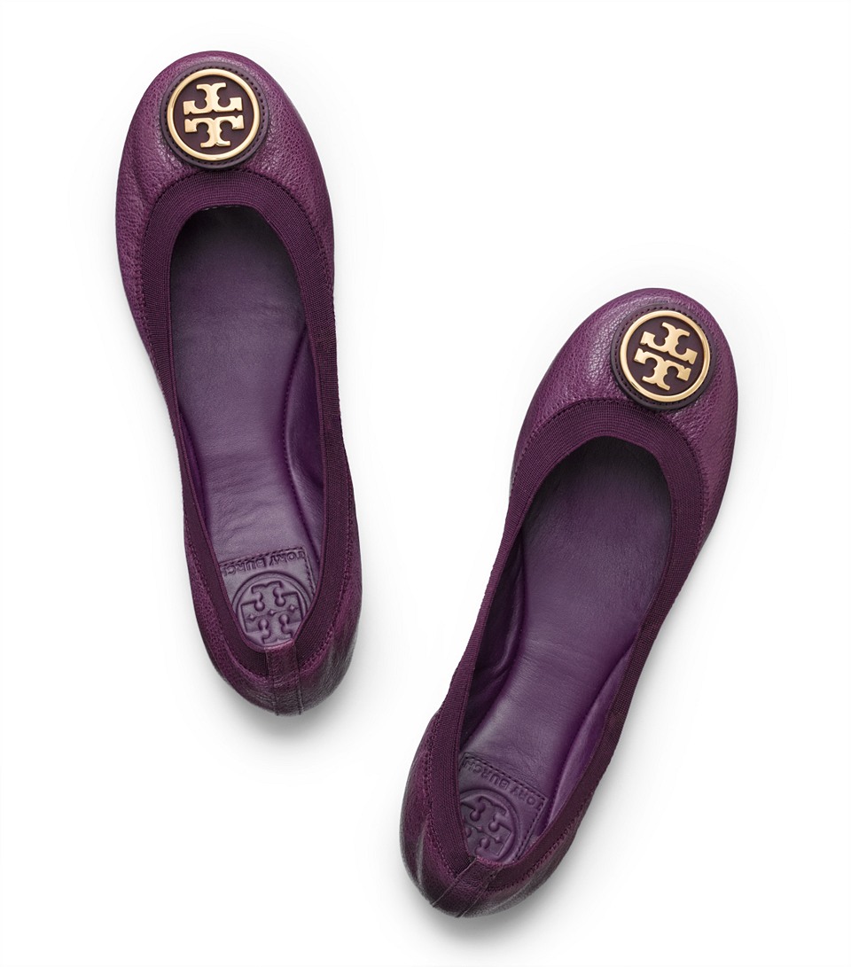tory burch purple ballet flats