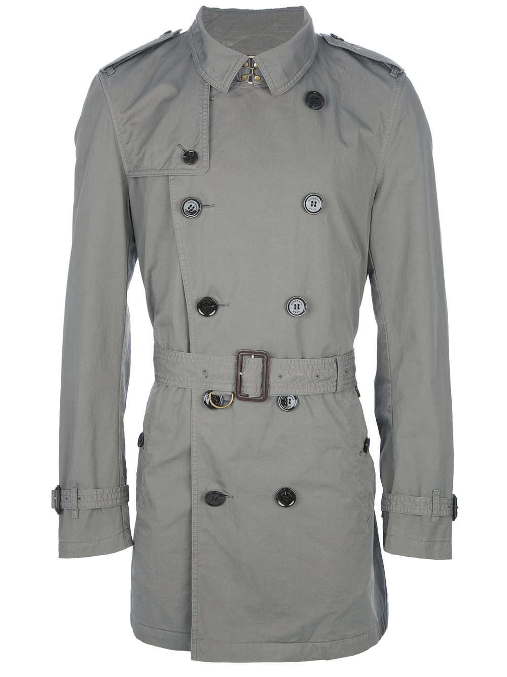 Burberry Brit Military Trench Coat in Gray for Men (green) | Lyst