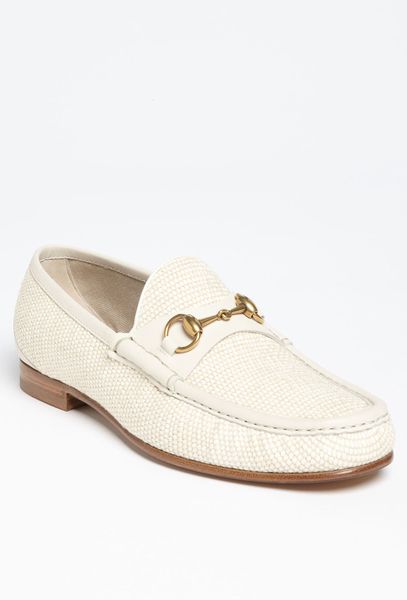 mens white gucci loafers gucci roos straw bit loafer in white for white mens white gucci loafers gucci roos straw bit loafer in white for white