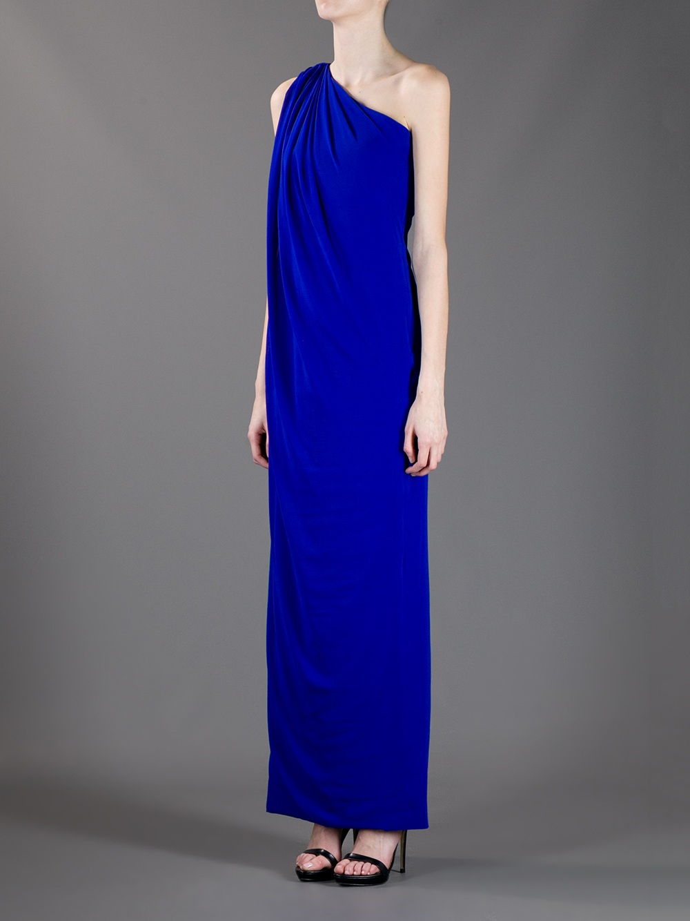 Lyst - P.a.r.o.s.h. Asymmetric Evening Dress in Blue