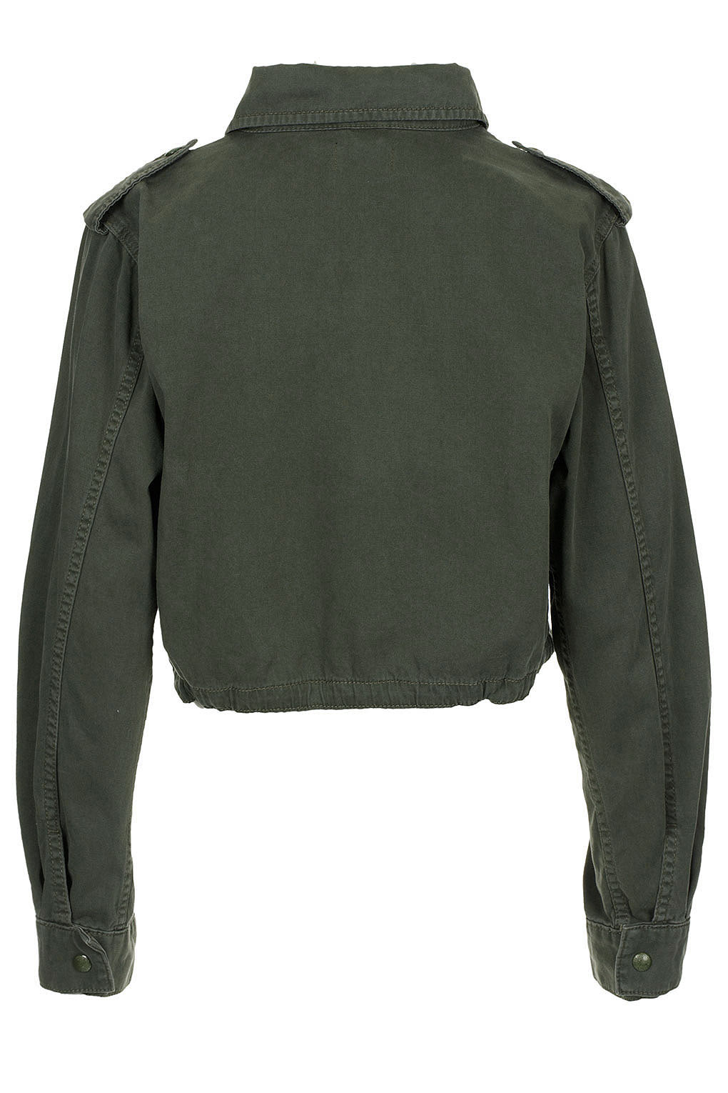Cropped Army Jacket in Khaki (Green) Lyst