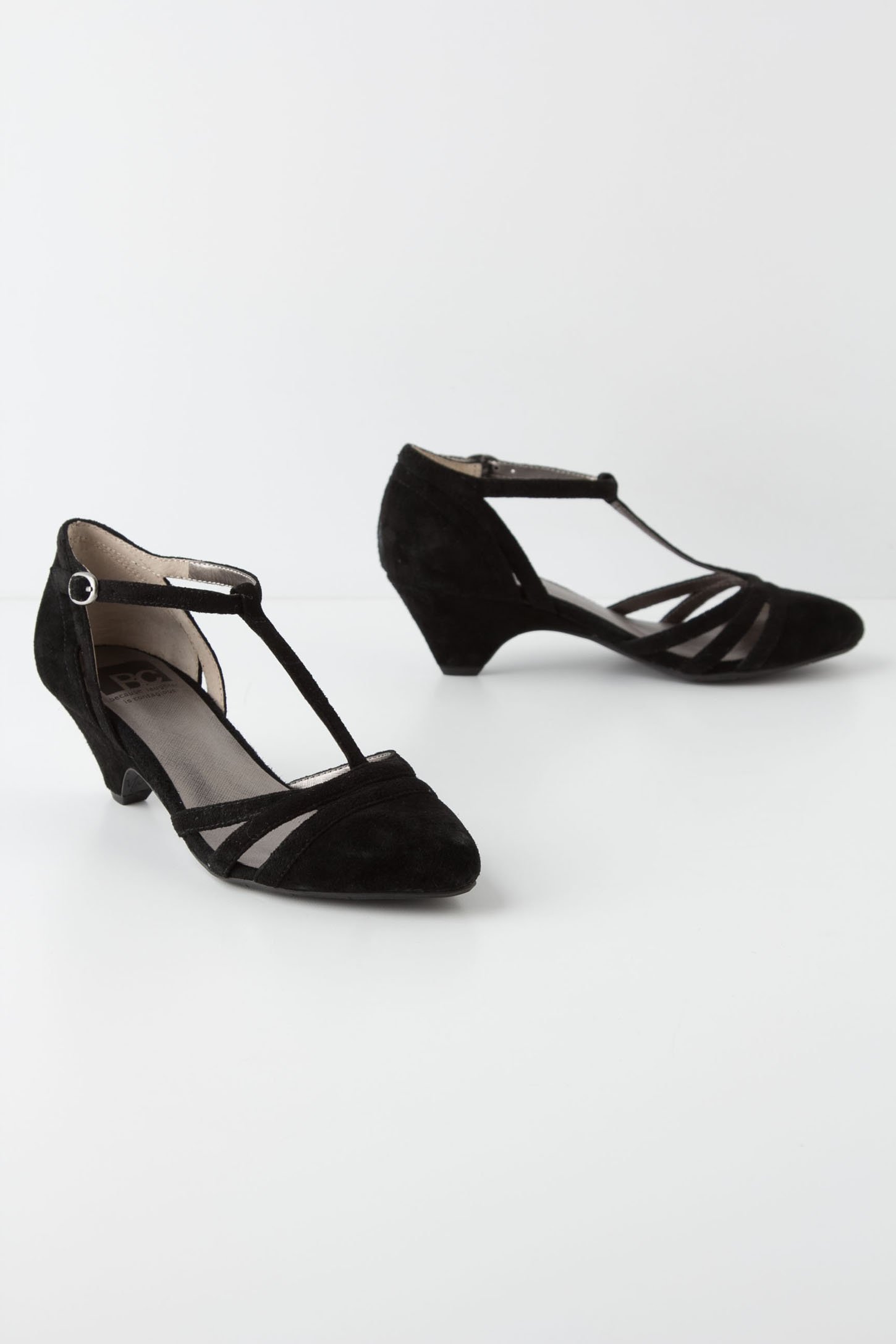 Lyst Anthropologie Tstrap Kitten Heels in Black