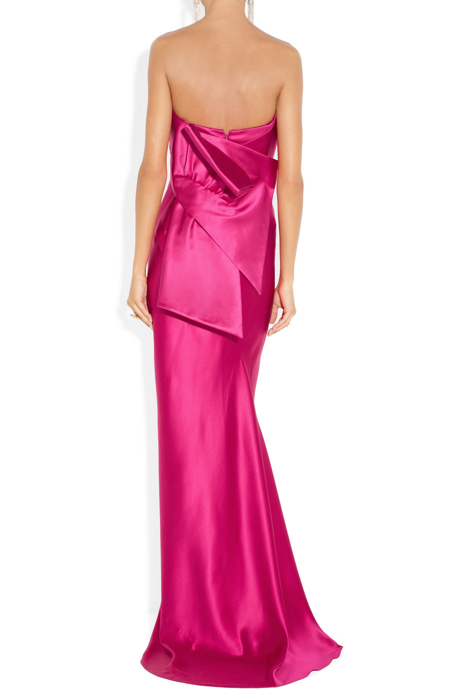 Donna Karan Strapless Duchesse satin Gown in Pink - Lyst
