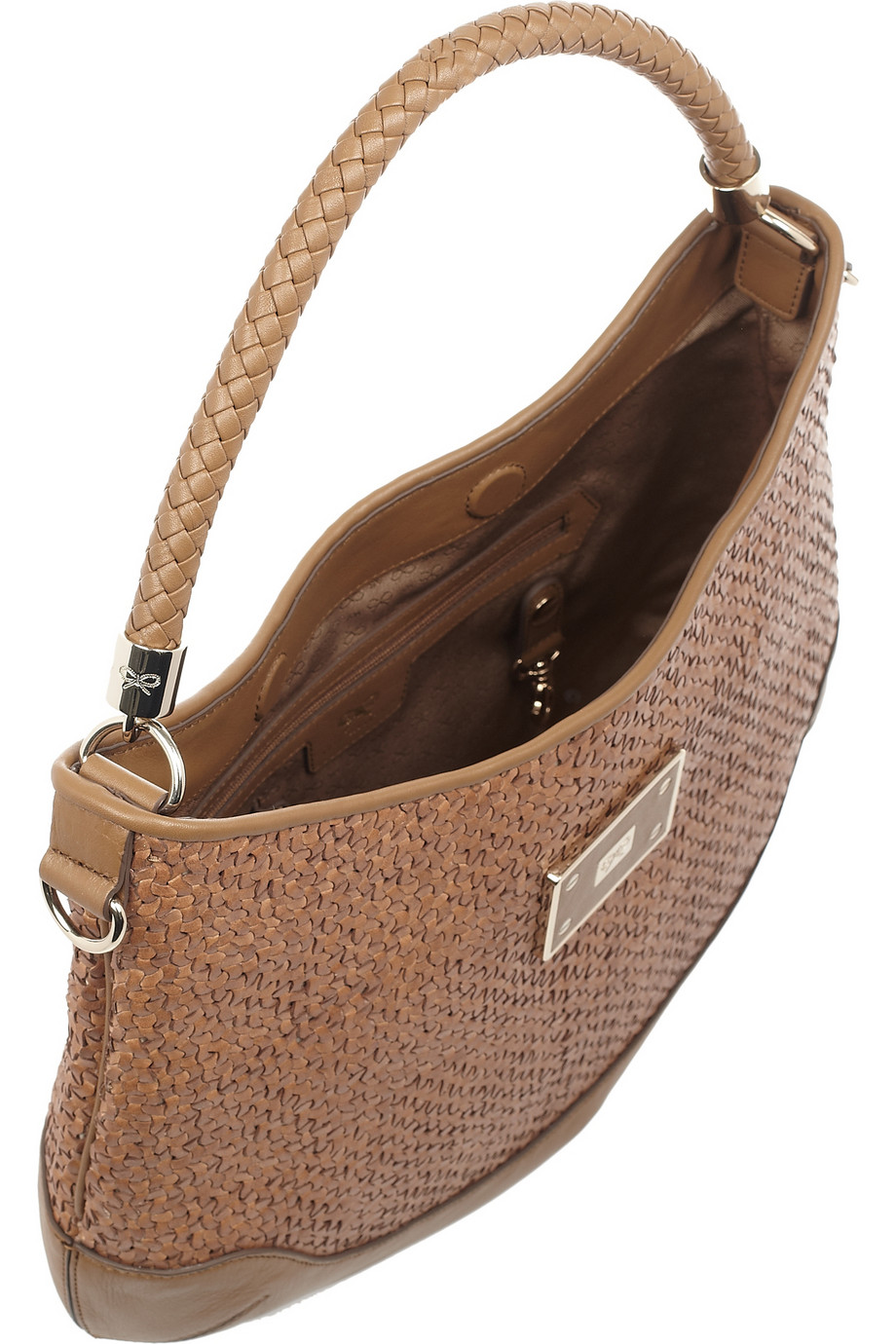 Anya Hindmarch Woven Leather Shoulder Bag in Tan (Brown) Lyst