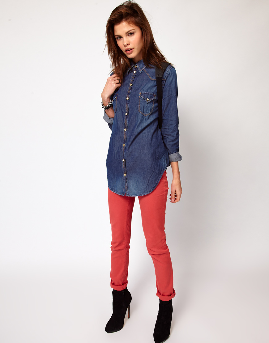 diesel denim shirt womens