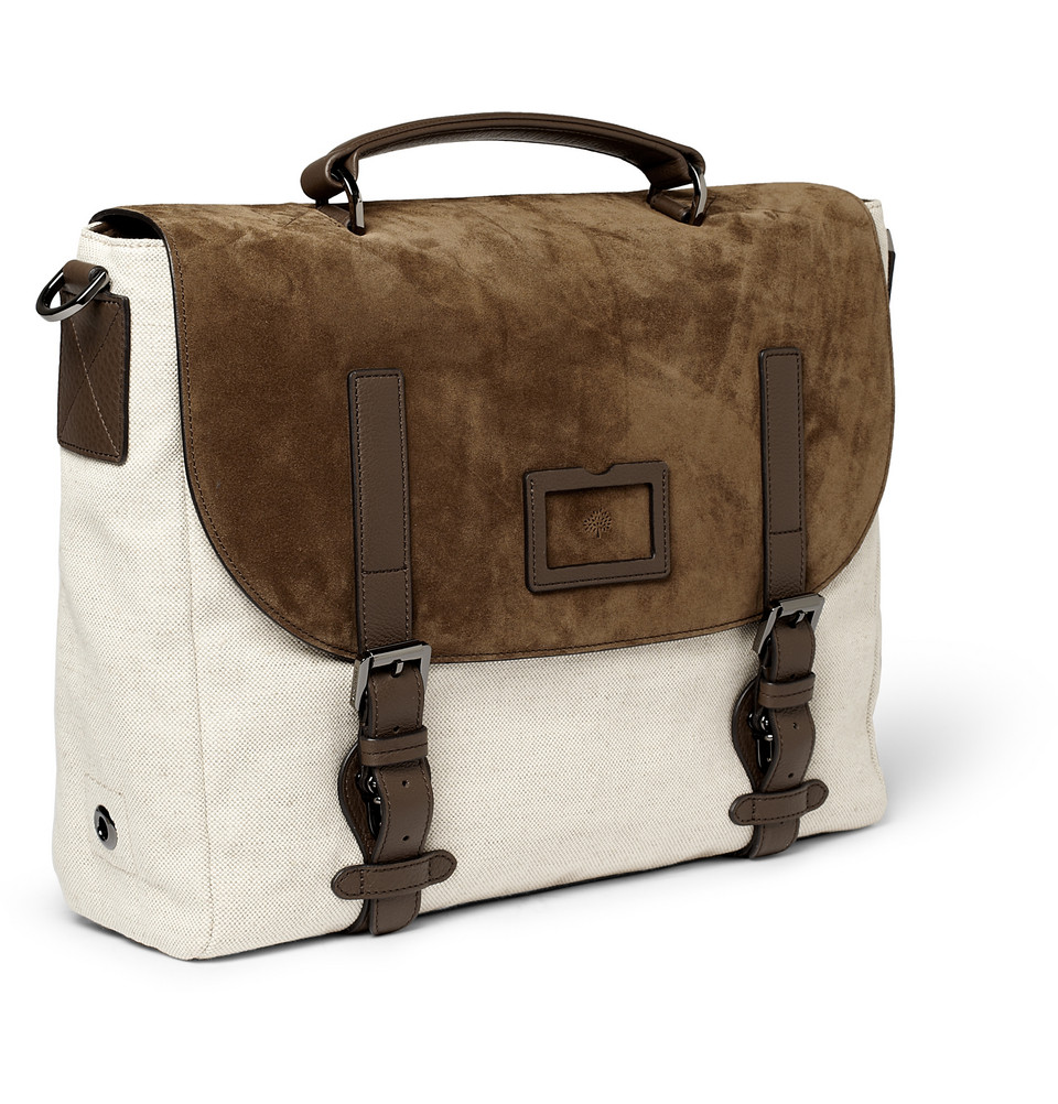 suede man bag
