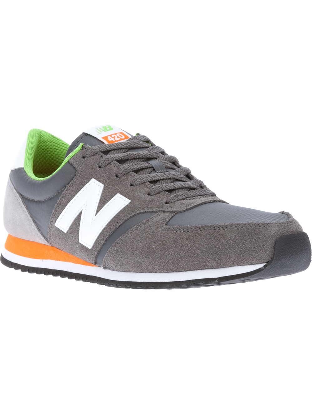 New Balance New Balance U420 Gog Neon Yellow Calf Leather in Gray for ...