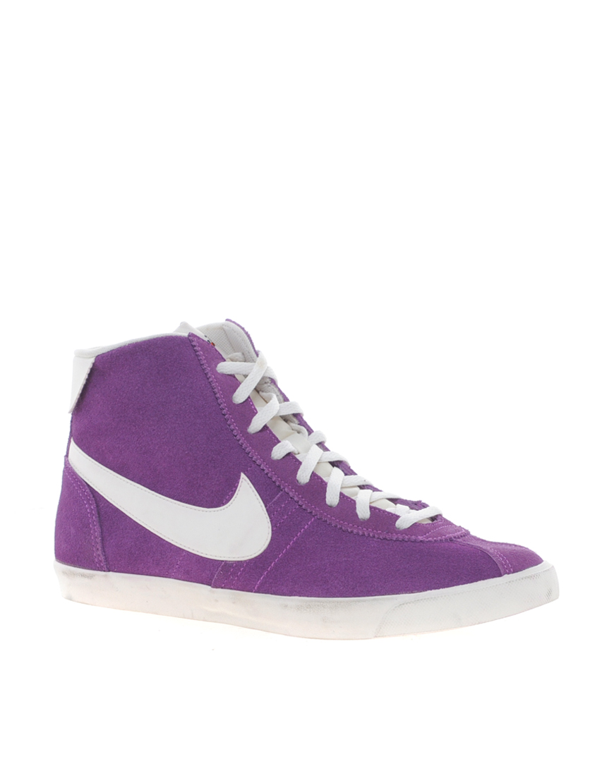 nike high tops black and purple