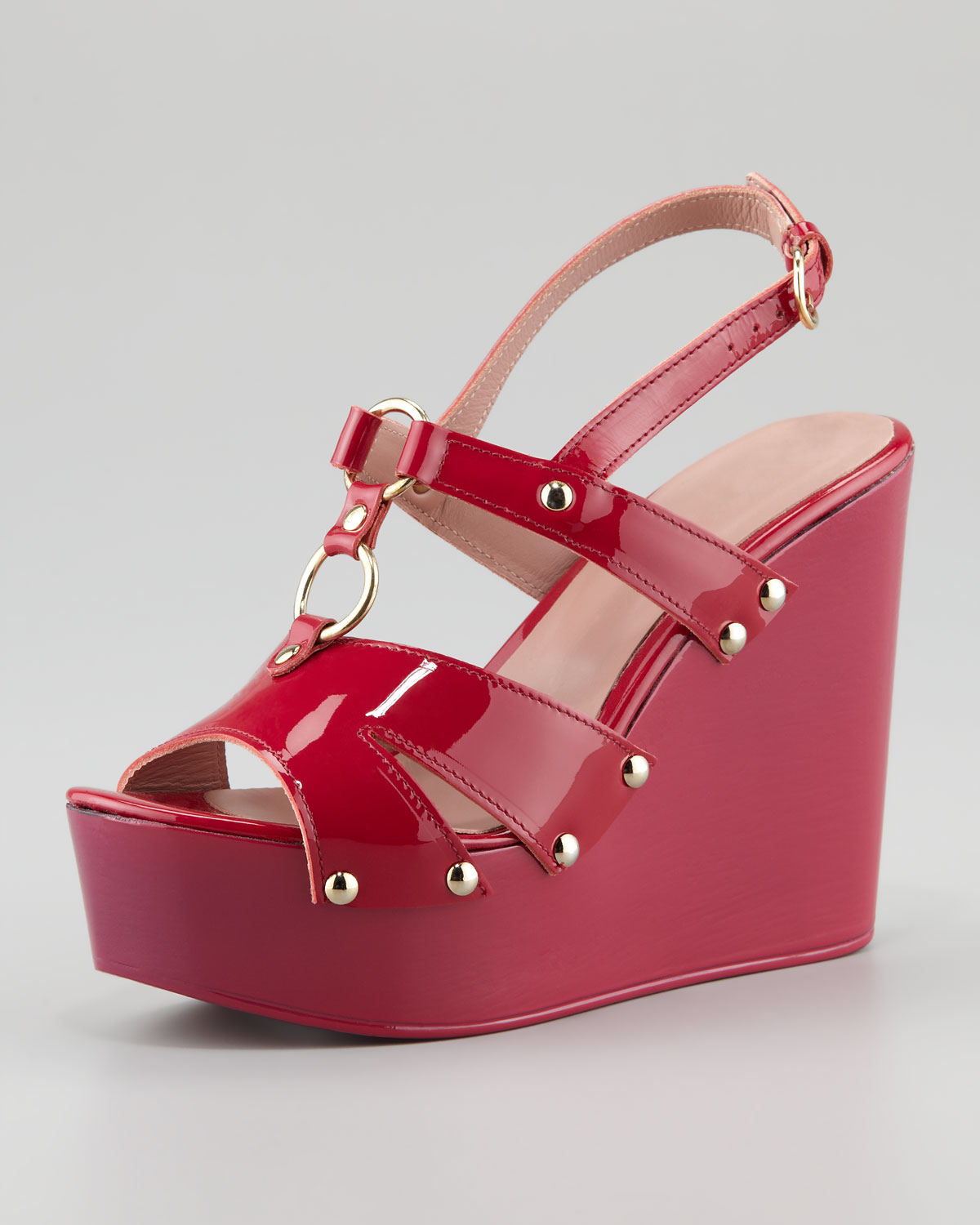 red sling backs
