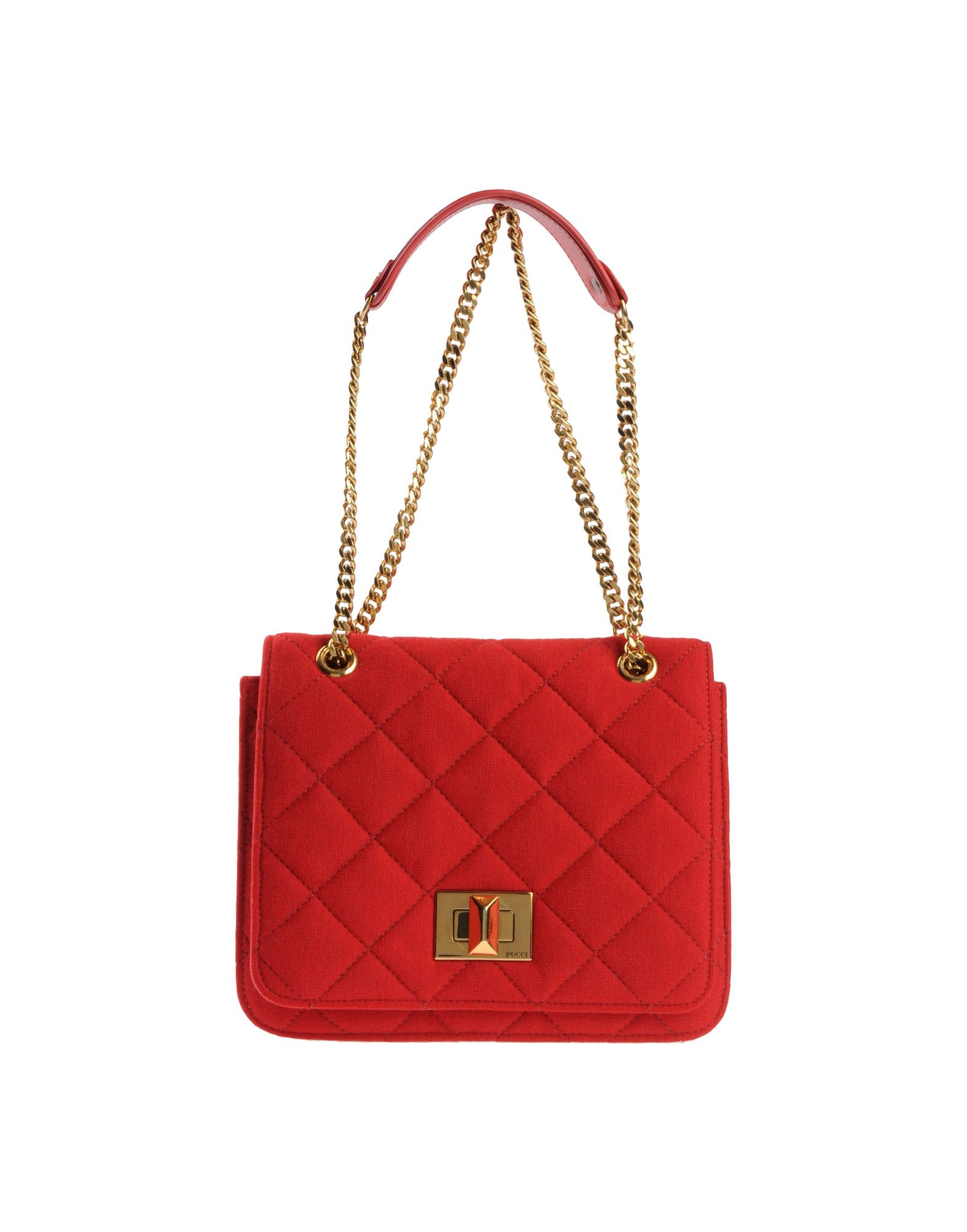 Emilio pucci Medium Fabric Bag in Red | Lyst