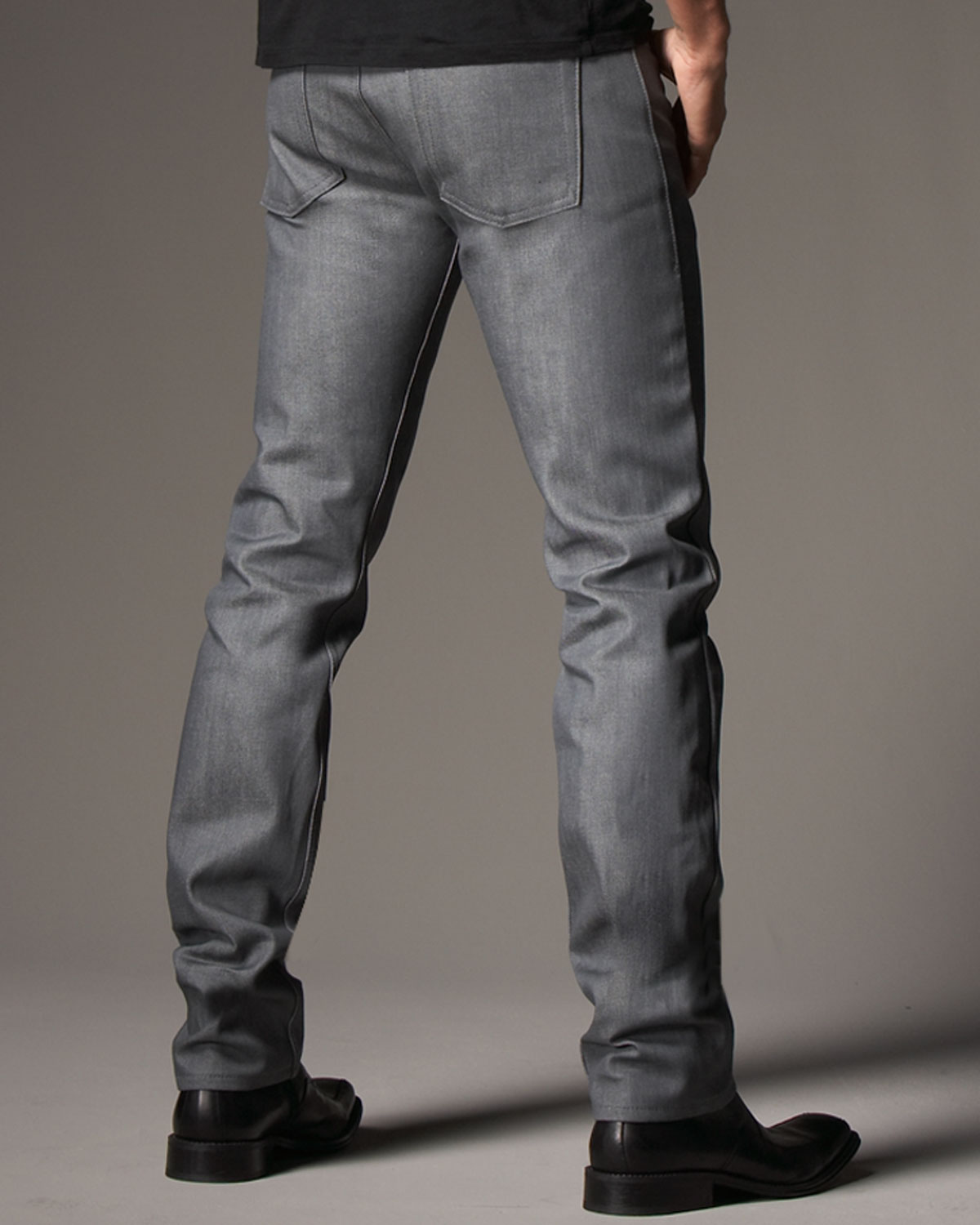 gray selvedge jeans