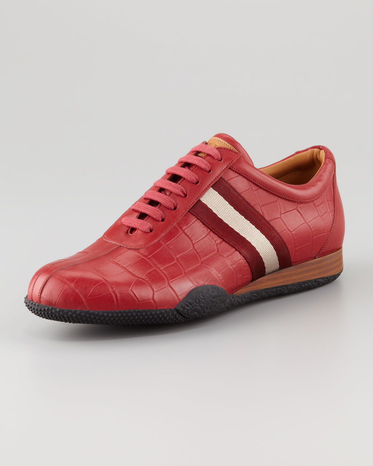 red bally sneakers