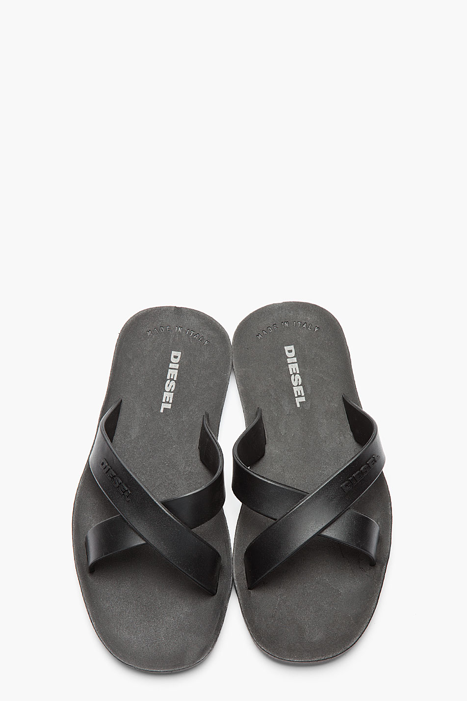 DIESEL Black Rubber Wash Sandals for Men - Lyst
