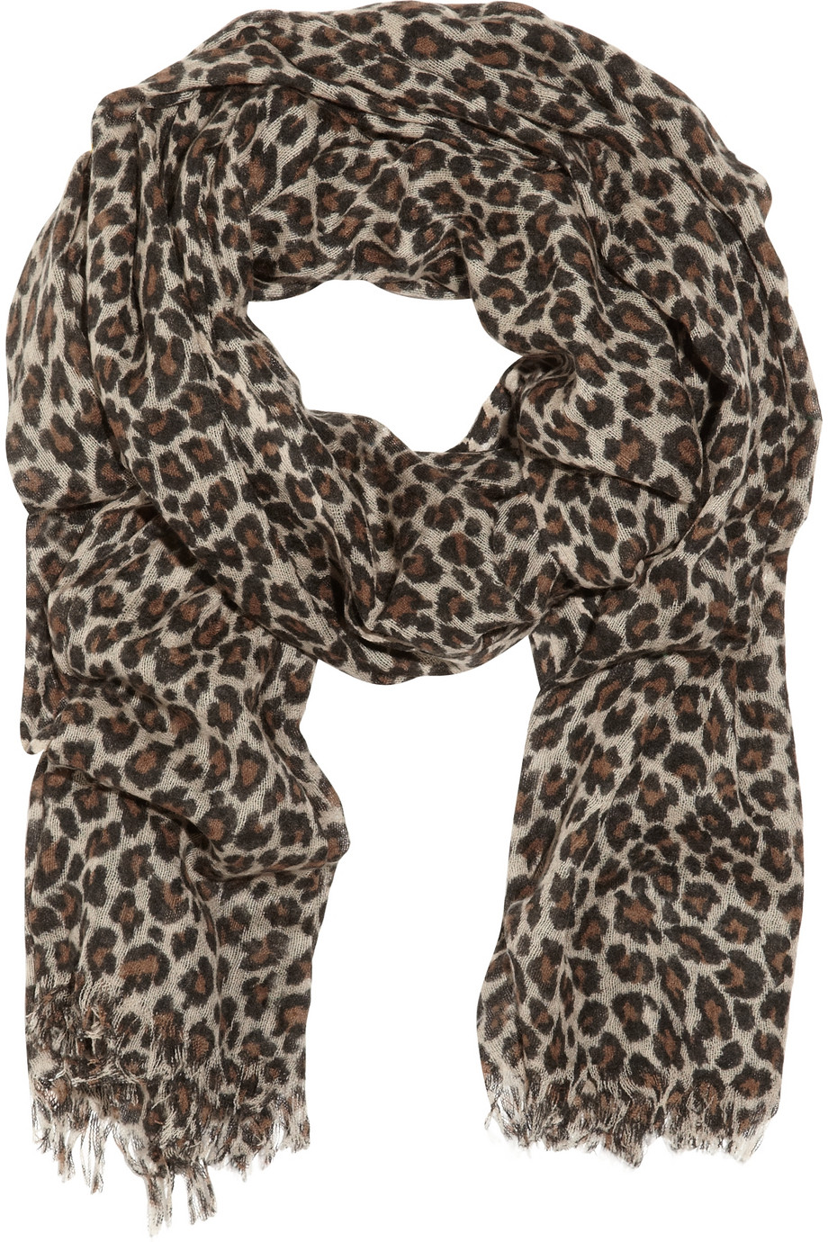 N.Peal Cashmere Leopardprint Cashmere Scarf - Lyst