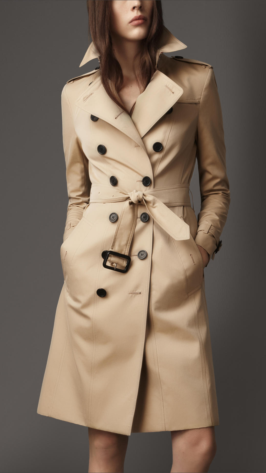 Burberry Trench Coat in Brown | Lyst