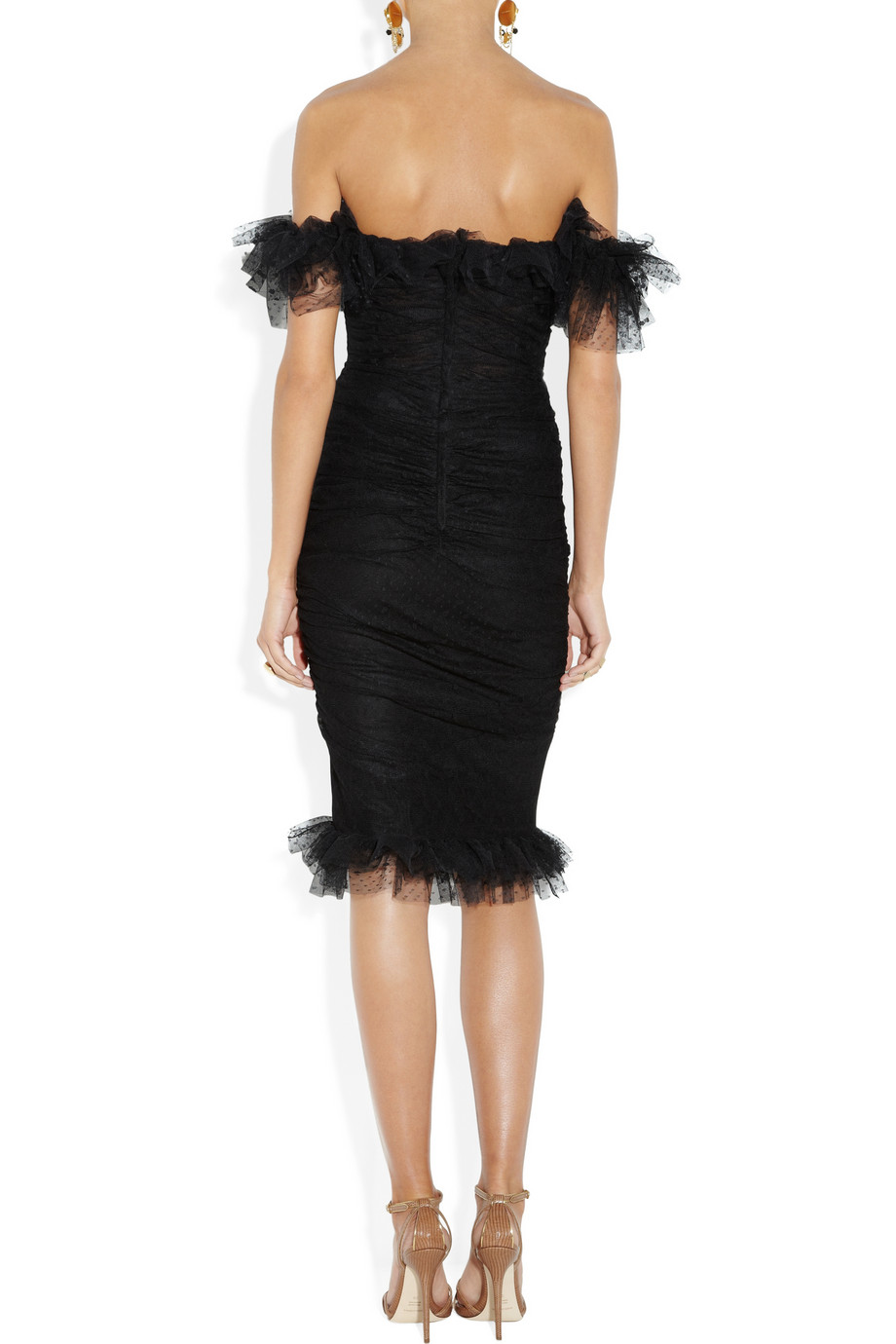 tulle ruffle robe