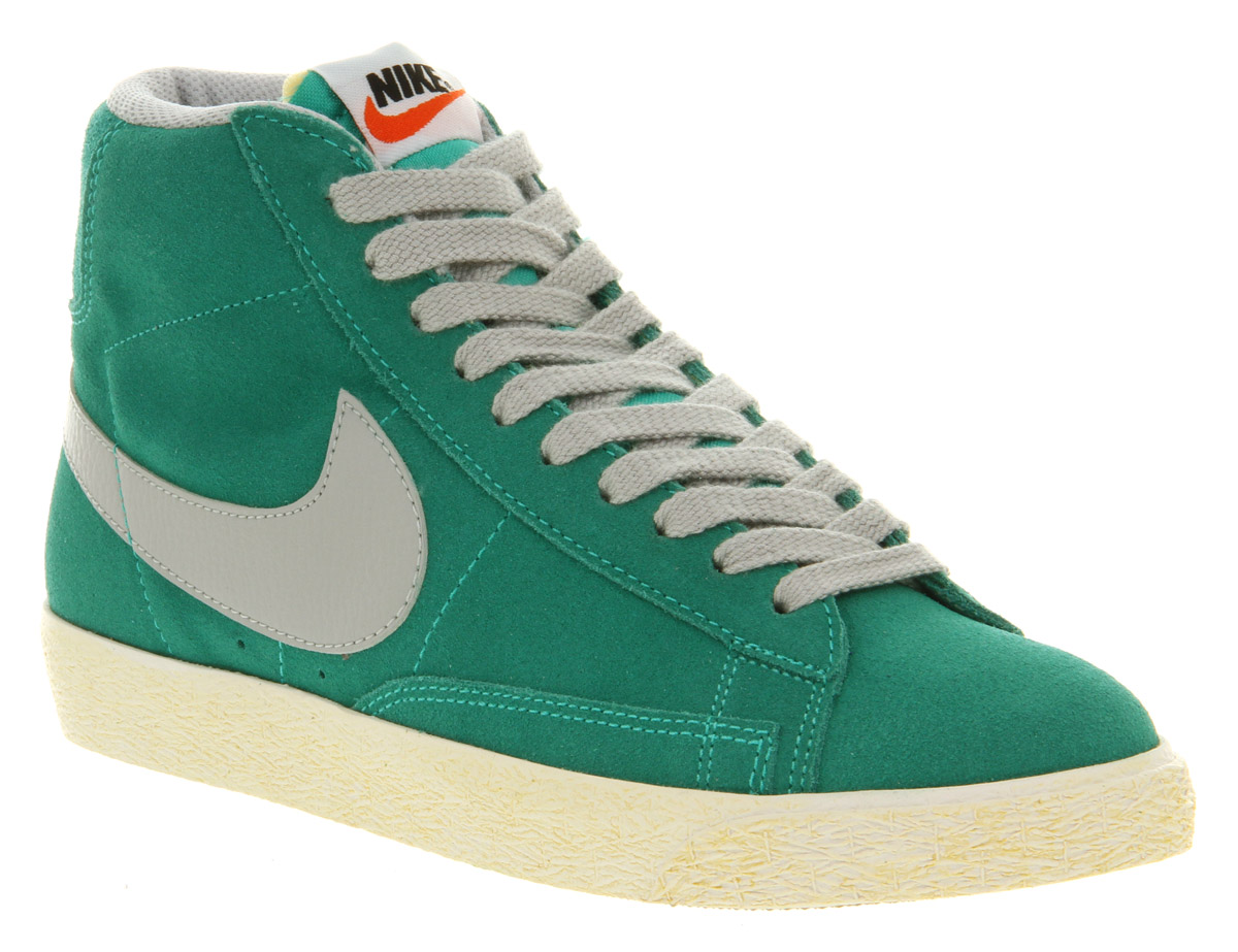 Nike Blazer Hi Suede Vintage Atomic Teal Strata Grey in Green for Men | Lyst