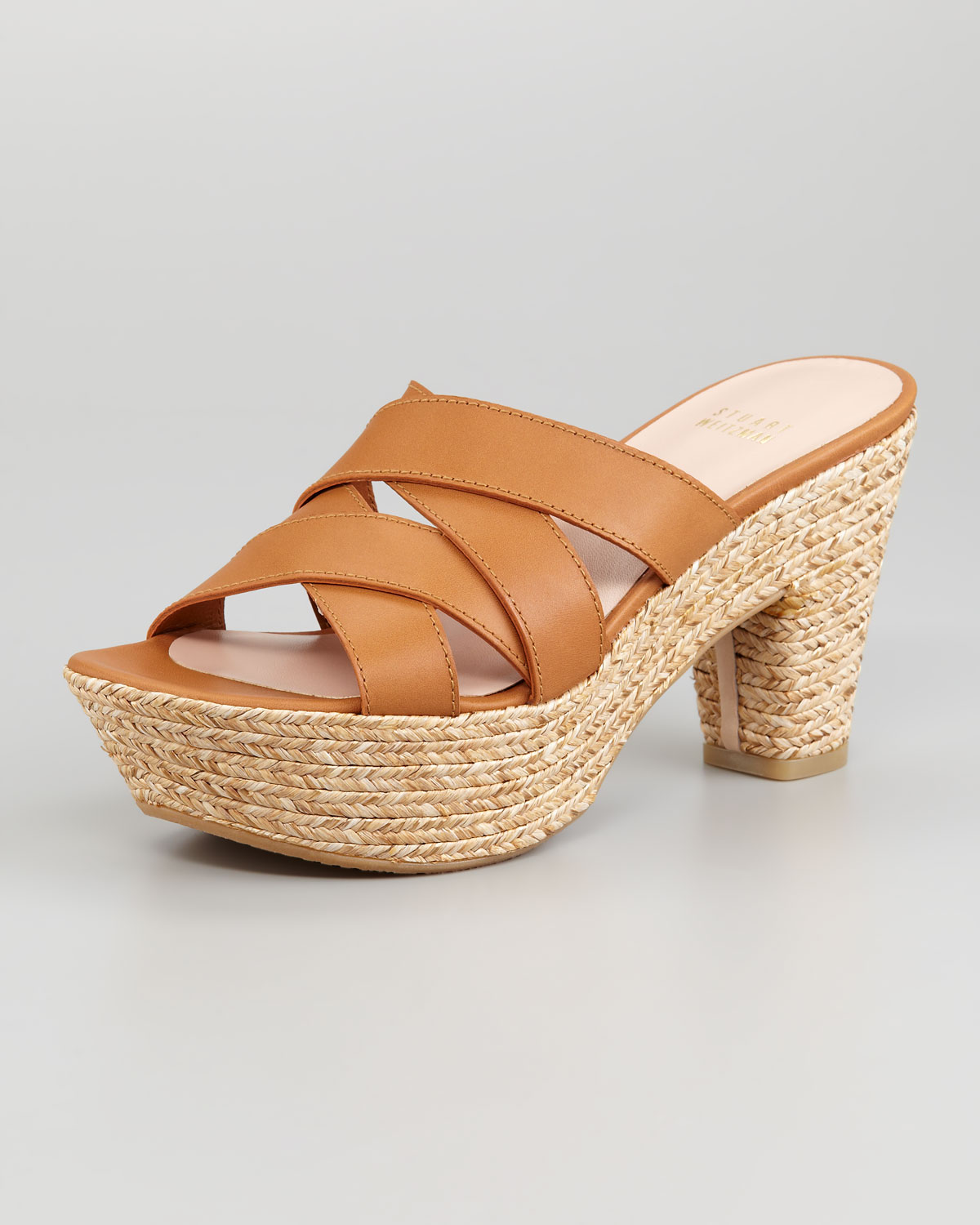 stuart weitzman taborah leather platform espadrilles