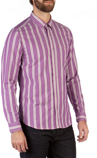 Ted Baker Ted Baker Gravro Flannel Shirt Purple in Purple for Men | Lyst
