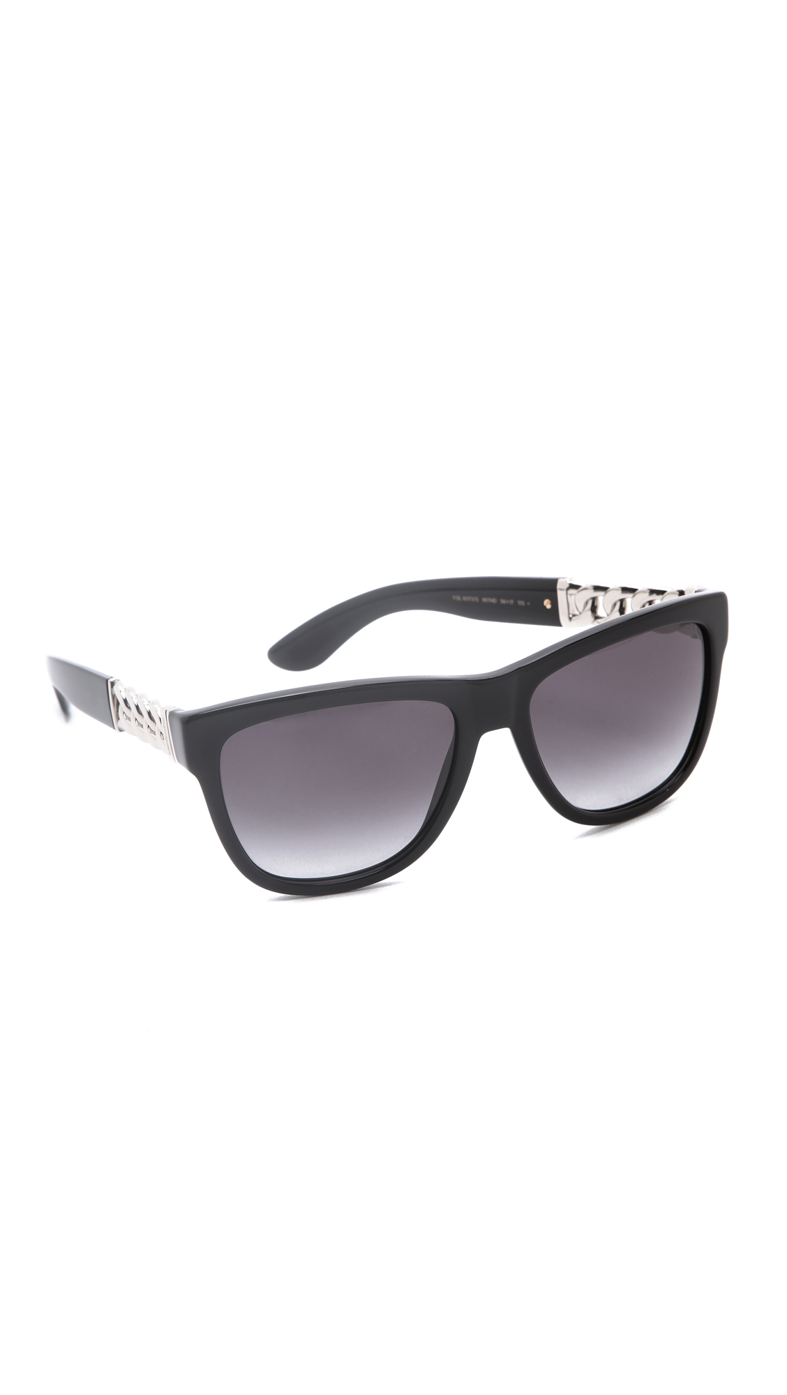 Lyst Saint laurent Chain Link Sunglasses in Black