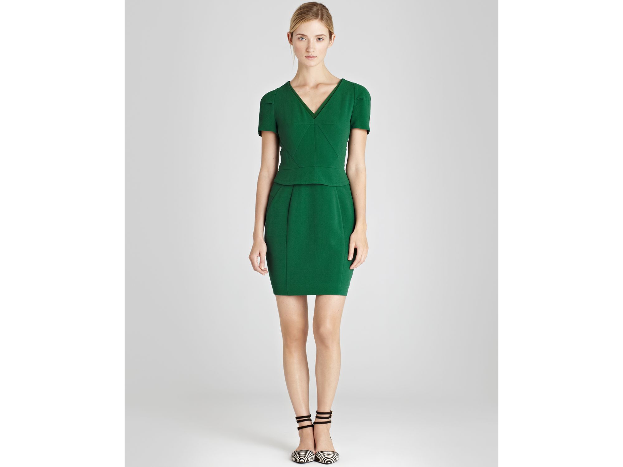 reiss emerald green dress
