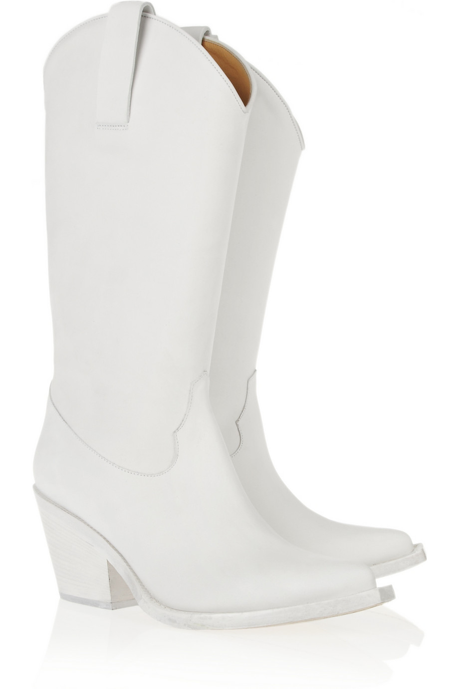 all white cowboy boots