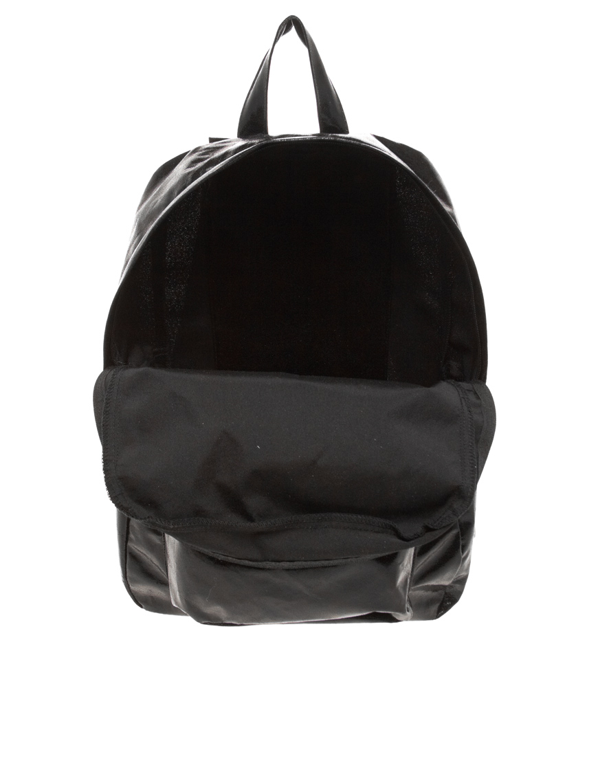 American Apparel Shiny Nylon Backpack in Black - Lyst